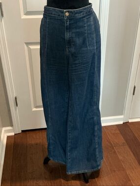 Chico's Dark Blue Wide-Leg High-Rise Jeans